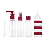 Набор емкостей дорожный 8 пр. (1шт-60мл,2шт-50мл,3шт-10 гр,лопатка+воронка) тм ЮL, пластик, ВЗ24-58