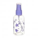 Бутылочка косметическая с пульверизатором 75мл тм ЮНИLOOK, пластик, 2 цвета