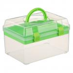 Бокс для мелочей, пластик, 17х11,5х11,5 см, 3 цвета