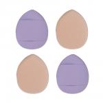 Набор спонжей для тональной основы 4 шт тм ЮНИLOOK, полиуретан, 4 цвета, 2 дизайна