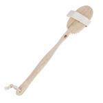 Щетка для тела с натур. щетиной на съёмной деревянной ручке, 41см, 1 цвет