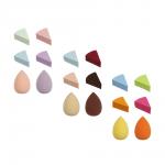 Набор спонжи для макияжа 6 шт тм ЮНИLOOK (блендер 6х4см 2 шт, спонж 4х1,8х3см 4 шт), 3 цвета