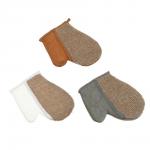 ЮL Мочалка варежка банная, сизаль, полиэстер, поролон, 21,5х18см, 3 цвета, МЭ24-02