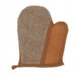 ЮL Мочалка варежка банная, сизаль, полиэстер, поролон, 21,5х18см, 3 цвета, МЭ24-02