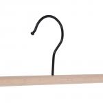 VETTA Вешалка для юбок и брюк с клипсами, 33х10х2.8 см, металл, дерево, черный глянец