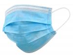 маска медицинская из нетканого материала одноразовая n50/sense/голубая