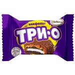 Конфеты ТРИО с печеньем, карамелью и начинкой со вкусом пломбира