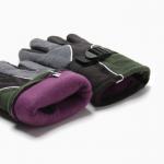 Перчатки мужские двухслойные MINAKU, 26 см, серые, хаки