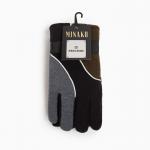 Перчатки мужские двухслойные MINAKU, 26 см, серые, хаки