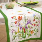 Дорожка на стол «Луговые цветы», 40?146 см±3 см, 100% хлопок, саржа 190 г/м?