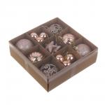 СНОУ БУМ Набор шаров и украшений 26 шт, 3см и 6см, розовое золото