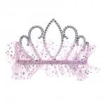 СНОУ БУМ Ободок-диадема для принцессы, диаметр 11см, пластик, полиэстер