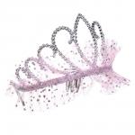 СНОУ БУМ Ободок-диадема для принцессы, диаметр 11см, пластик, полиэстер