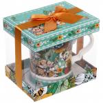 Кружка керамическая 280мл "Цветочная радуга" в подарочной коробке