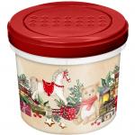 Банка с завинчивающейся крышкой 0,7л с декором "Игрушки" (микс)