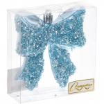 Ёлочная игрушка "Бант" 8.5*3*9.2 см, Голубой