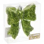 Ёлочная игрушка "Бант" 8.5*3*9.2 см, Салатовый