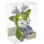Ёлочная игрушка "Весёлый оленёнок" 8*5.5*11.5 см, Салатовый
