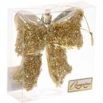 Ёлочная игрушка "Бант" 8.5*3*9.2 см, Шампань