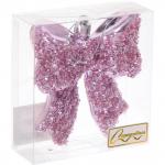 Ёлочная игрушка "Бант" 8.5*3*9.2 см, Розовый