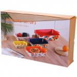 Форма керамическая для запекания "Тропические цветы" 39*23*7см