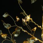 *Дерево декоративное "Зимнее чудо" 50 cм, (с подсветкой на батарейках 2хАА), Золото