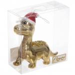 Ёлочная игрушка "Весёлый динозавр" 4*13*11.5 см, Шампань