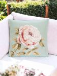 Английский сад Пион розовый голубой фон Наволочка 45х45 2107095