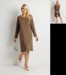 Платье женское  6162Н/05/Бежево-коричневый