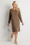 Платье женское  6162Н/05/Бежево-коричневый