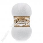 Пряжа "Angora Gold" 100 г*550 м (5 шт) белый №55