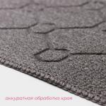 Коврик влаговпитывающий придверный Доляна «Welcome. Молекула», 48?78 см, цвет серый