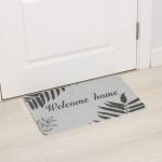 Коврик придверный Доляна Welcome home, 38?58 см, серый
