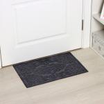 Коврик влаговпитывающий придверный без окантовки Доляна «Восточная сказка», 40?60 см, серый