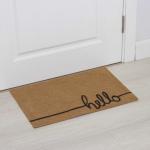 Коврик придверный Доляна Hello, без окантовки, 40?60 см, бежевый