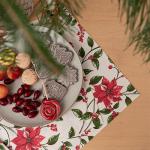 Набор салфеток декоративных 35х35 - 6 шт, саржа 'Пуансеттия ВБ'