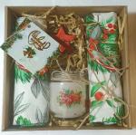 Набор "Праздник" (подтарельник - 2 шт., свеча аромат. - 1 шт., свеча декор. - 1 шт.) НП-3