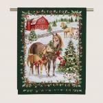 Полотенце вафельное 45х60 "Vse DOMA" рис 29380 вид 1 "Праздничные лошадки"