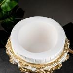 Вазон для цветов «Афина», 4.3 л, 41?34?41 см, гипс, белый, золотистый