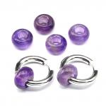 Бусина бублик из аметиста 14*7мм, 1шт