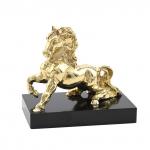 Конь из бронзы на камне долерит 80*45*70мм