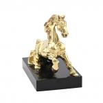 Конь из бронзы на камне долерит 80*45*70мм