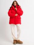 Куртка объемная женская зимняя красный