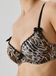 Бюстгальтер Push-up жен. Basio темно-коричневый принт
