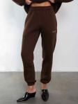Брюки джоггеры женские коричневый с начесом