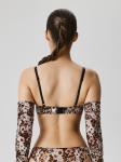 Бюстгальтер с мягкой чашкой в наборе с перчатками жен. Peggy бежевый принт
