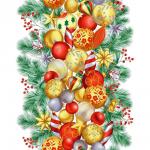 Дорожка для сервировки 50*150 см, хлопок 100% (Золотые игрушки)