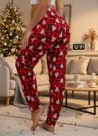 Брюки женские, модель 162, трикотаж (Ёлочка, красный)