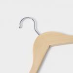 Плечики - вешалка для брюк и юбок LaDо?m Bois, 44.5?1.2?24.5 см, с зажимами, широкие плечики, сорт А, светлое дерево