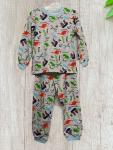 Пижамка Динозаврики, футер с начесом